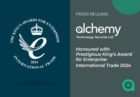 Alchemy Technology Services Honoured with Prestigious King’s Award for Enterprise: International Trade 2024